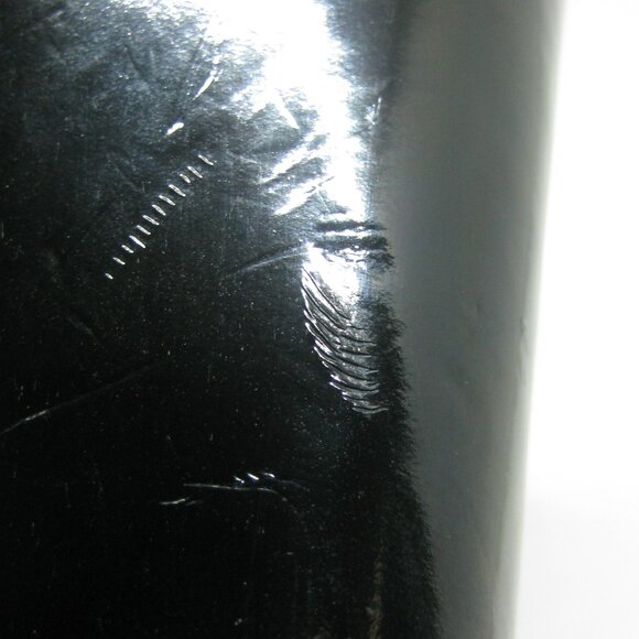 Beverly Feldman Lace-up, Peep toe caged heels, black, size 10M - Picture 11 of 12